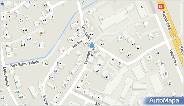 Skoczów, Targowa, 3, mapa Skoczów