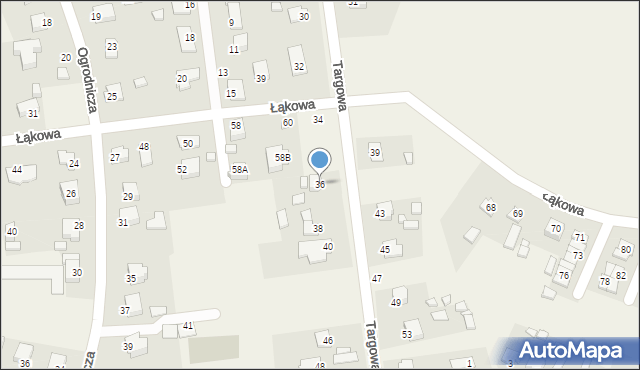 Skokówka, Targowa, 36, mapa Skokówka