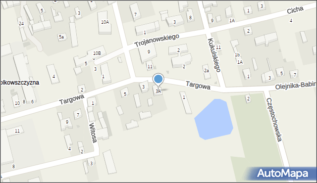 Skomlin, Targowa, 3A, mapa Skomlin