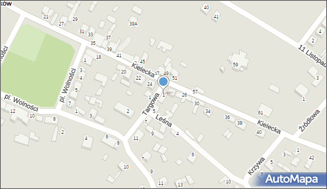 Sobków, Targowa, 1, mapa Sobków