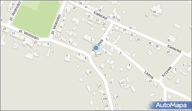 Sobków, Targowa, 11, mapa Sobków