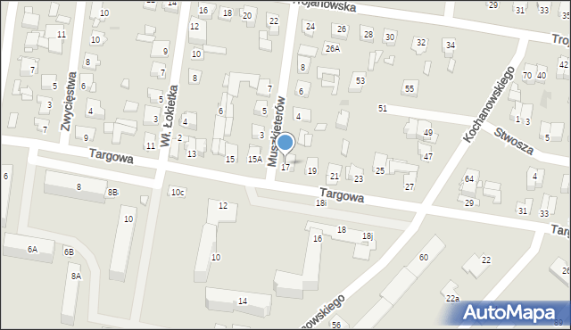 Sochaczew, Targowa, 17, mapa Sochaczew