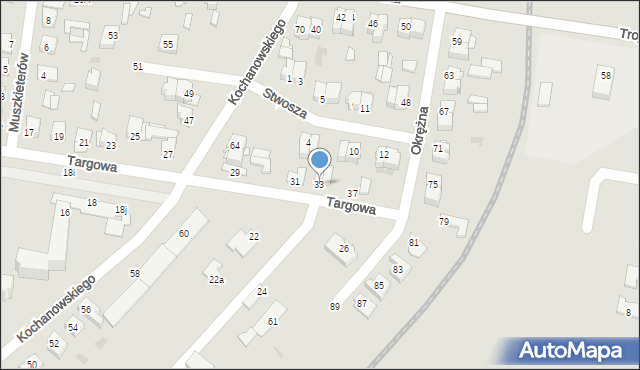 Sochaczew, Targowa, 33, mapa Sochaczew
