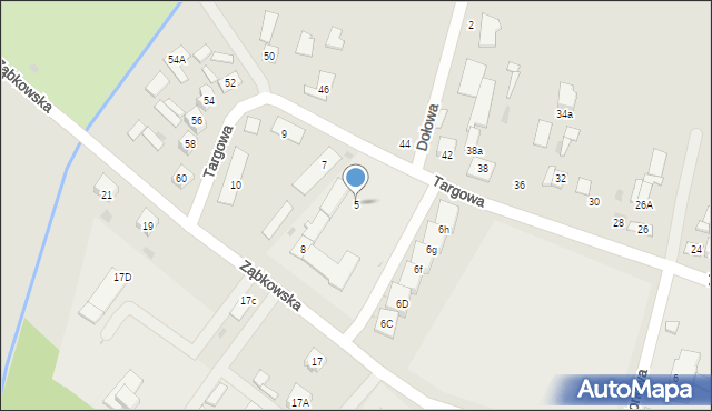 Sokołów Podlaski, Targowa, 5, mapa Sokołów Podlaski