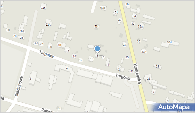 Sokołów Podlaski, Targowa, 8, mapa Sokołów Podlaski