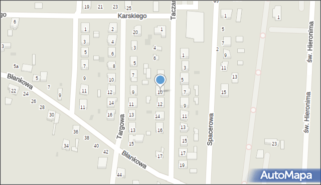 Sompolno, Taczanowskiego, gen., 10, mapa Sompolno