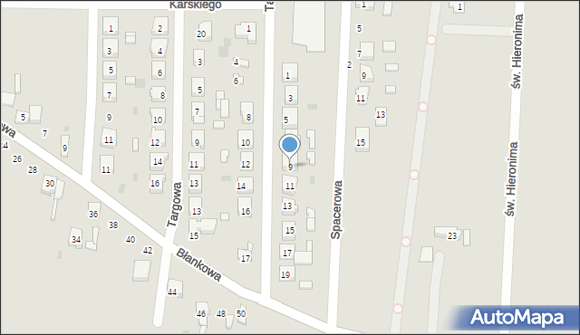 Sompolno, Taczanowskiego, gen., 9, mapa Sompolno