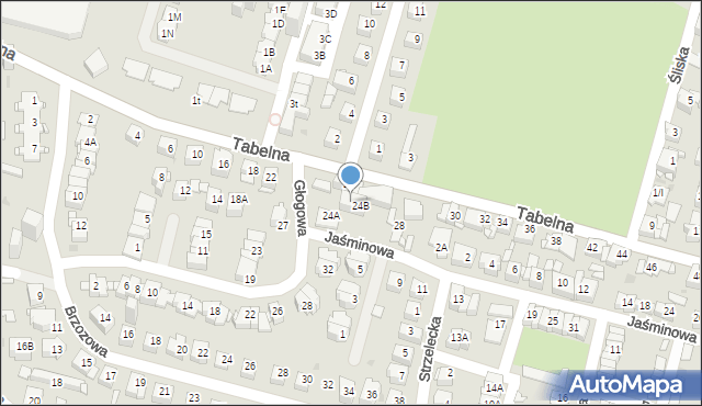 Sosnowiec, Tabelna, 26, mapa Sosnowca