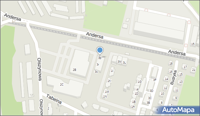 Sosnowiec, Tabelna, 3p, mapa Sosnowca