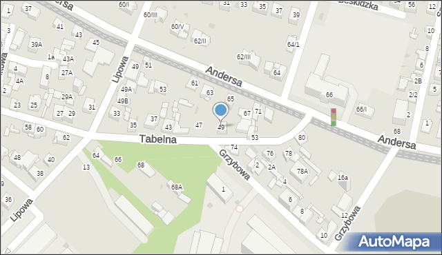 Sosnowiec, Tabelna, 49, mapa Sosnowca