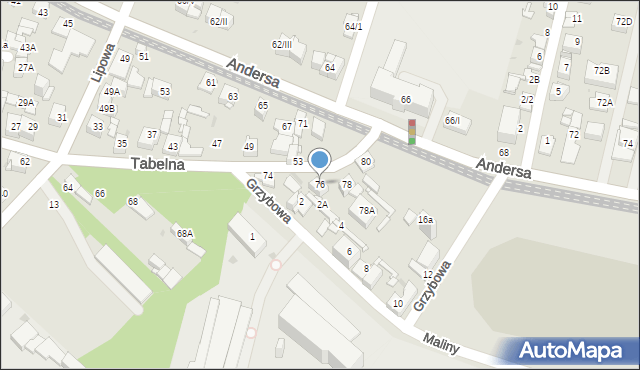 Sosnowiec, Tabelna, 76, mapa Sosnowca