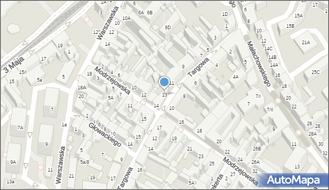 Sosnowiec, Targowa, 13, mapa Sosnowca