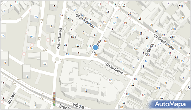 Sosnowiec, Targowa, 18, mapa Sosnowca