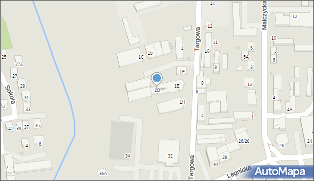 Środa Śląska, Targowa, 1D, mapa Środa Śląska