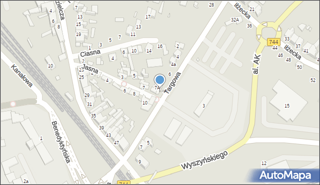 Starachowice, Targowa, 8, mapa Starachowic