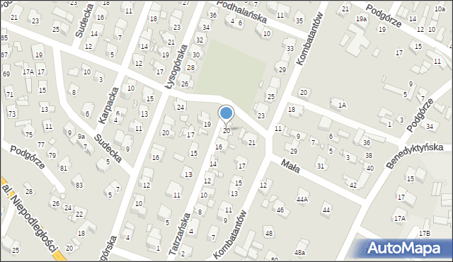 Starachowice, Tatrzańska, 20, mapa Starachowic