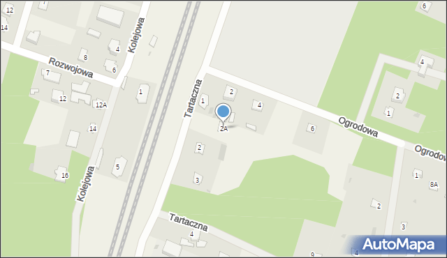 Stare Bosewo, Tartaczna, 2A, mapa Stare Bosewo