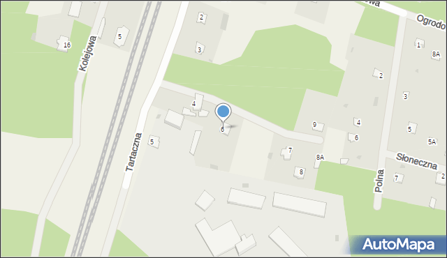 Stare Bosewo, Tartaczna, 6B, mapa Stare Bosewo