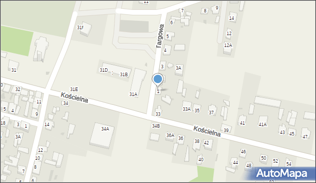 Staroźreby, Targowa, 1, mapa Staroźreby