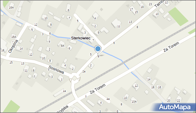 Sterkowiec, Tarnowska, 4, mapa Sterkowiec