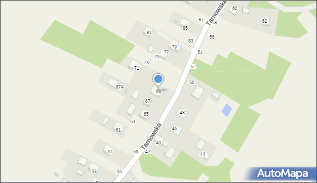 Sterkowiec, Tarnowska, 69, mapa Sterkowiec