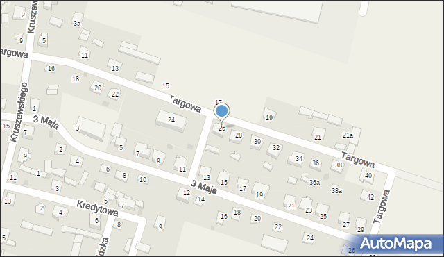 Strzegowo, Targowa, 26, mapa Strzegowo