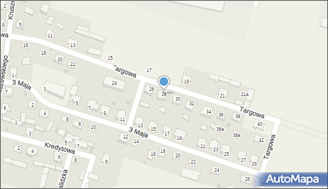 Strzegowo, Targowa, 28, mapa Strzegowo