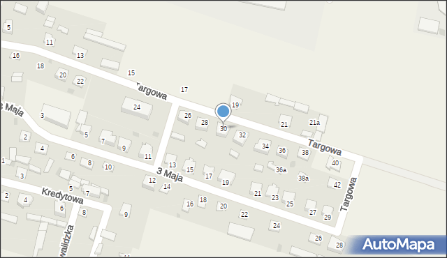 Strzegowo, Targowa, 30, mapa Strzegowo