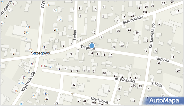 Strzegowo, Targowa, 4, mapa Strzegowo