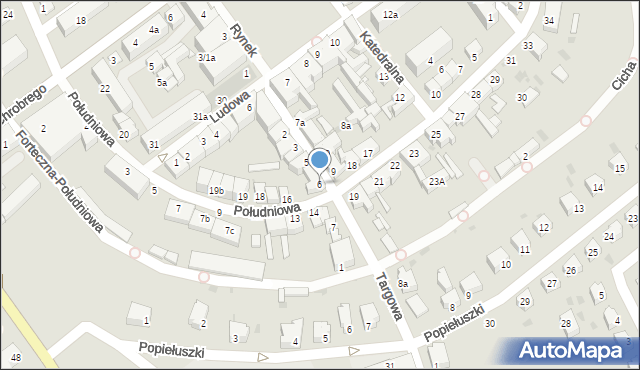 Strzelce Krajeńskie, Targowa, 6, mapa Strzelce Krajeńskie