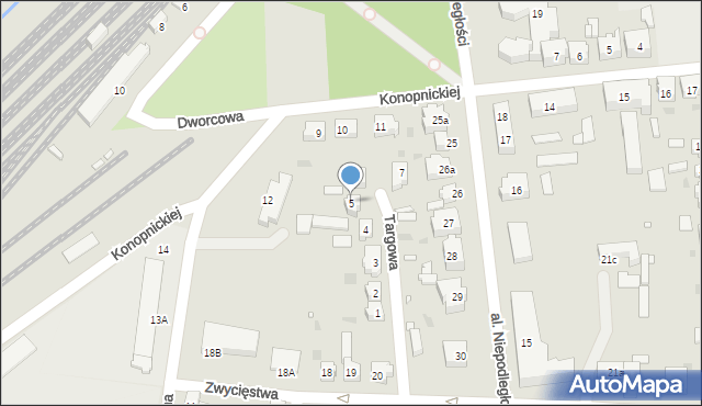 Sulechów, Targowa, 5, mapa Sulechów