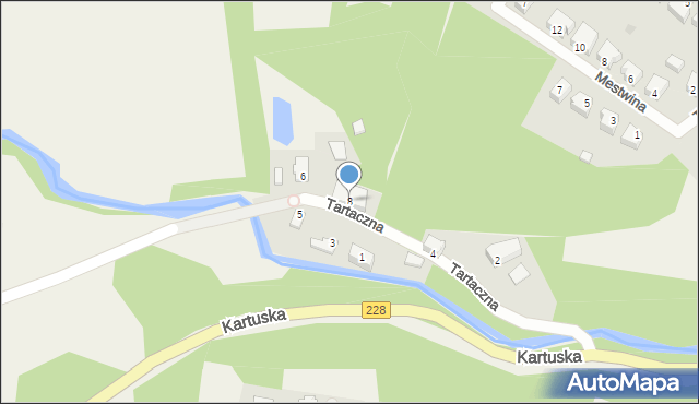 Sulęczyno, Tartaczna, 8, mapa Sulęczyno