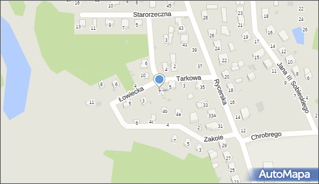 Sulejów, Tarkowa, 7, mapa Sulejów