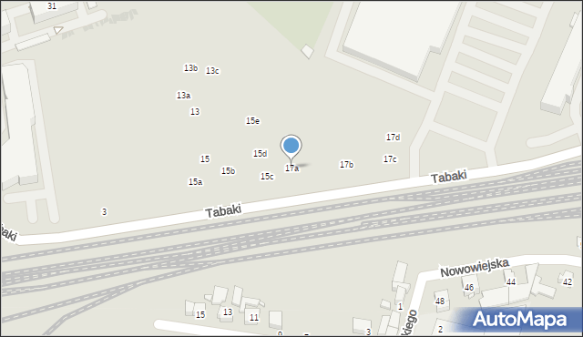 Swarzędz, Tabaki Antoniego, 17a, mapa Swarzędz