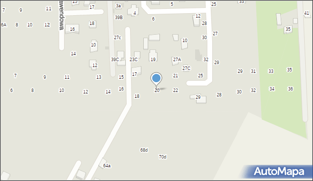 Świdnik, Tatarakowa, 20, mapa Świdnika