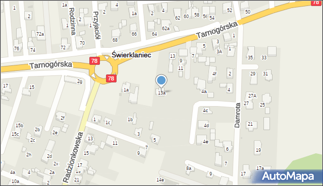 Świerklaniec, Tarnogórska, 13a, mapa Świerklaniec