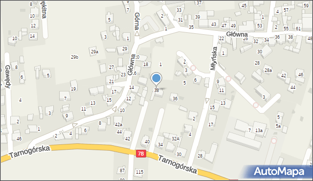Świerklaniec, Tarnogórska, 38, mapa Świerklaniec