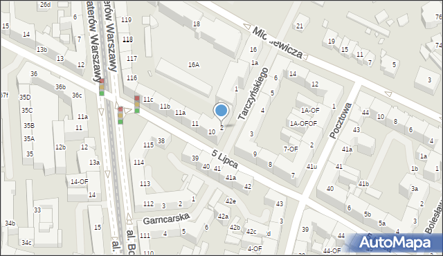 Szczecin, Tarczyńskiego Franciszka, 2, mapa Szczecina