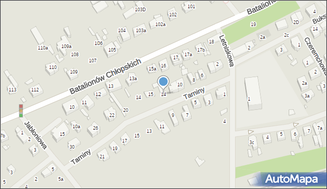 Szczecin, Tarniny, 14, mapa Szczecina