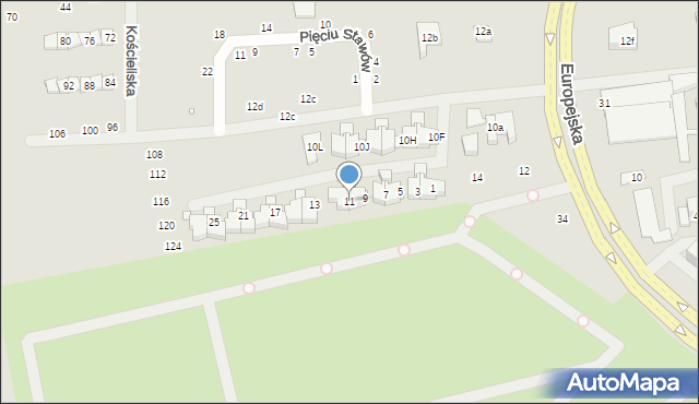 Szczecin, Taterników, 11, mapa Szczecina