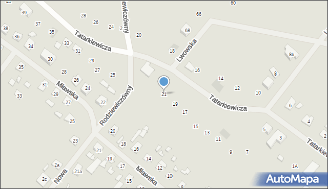 Szczytno, Tatarkiewicza Władysława, 21, mapa Szczytno