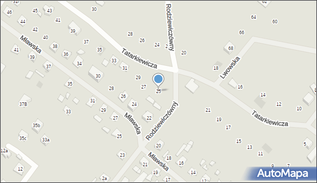 Szczytno, Tatarkiewicza Władysława, 25, mapa Szczytno