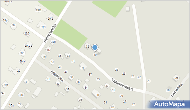 Szczytno, Tatarkiewicza Władysława, 30, mapa Szczytno