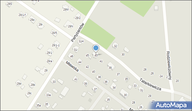 Szczytno, Tatarkiewicza Władysława, 43, mapa Szczytno