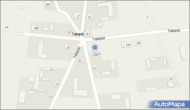 Tabędz, Tabędz, 20a, mapa Tabędz