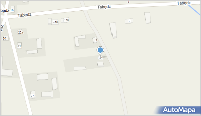 Tabędz, Tabędz, 3A, mapa Tabędz