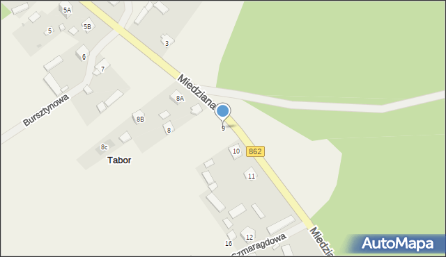 Tabor, Tabor, 9, mapa Tabor
