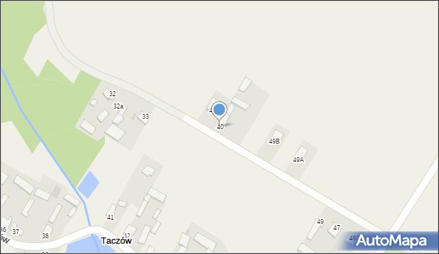 Taczów, Taczów, 40, mapa Taczów