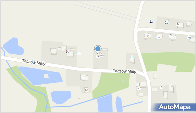 Taczów Mały, Taczów Mały, 1a, mapa Taczów Mały