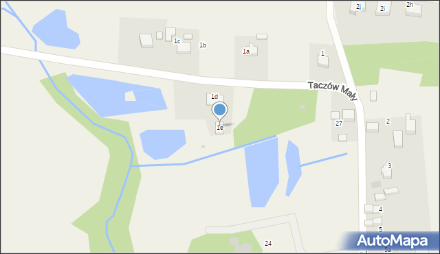 Taczów Mały, Taczów Mały, 1e, mapa Taczów Mały